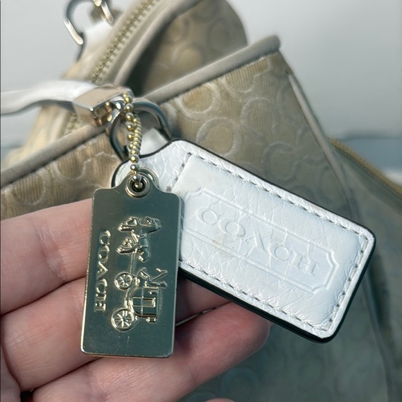 Coach Beige Signature Tote Bag - Picture 7 of 10